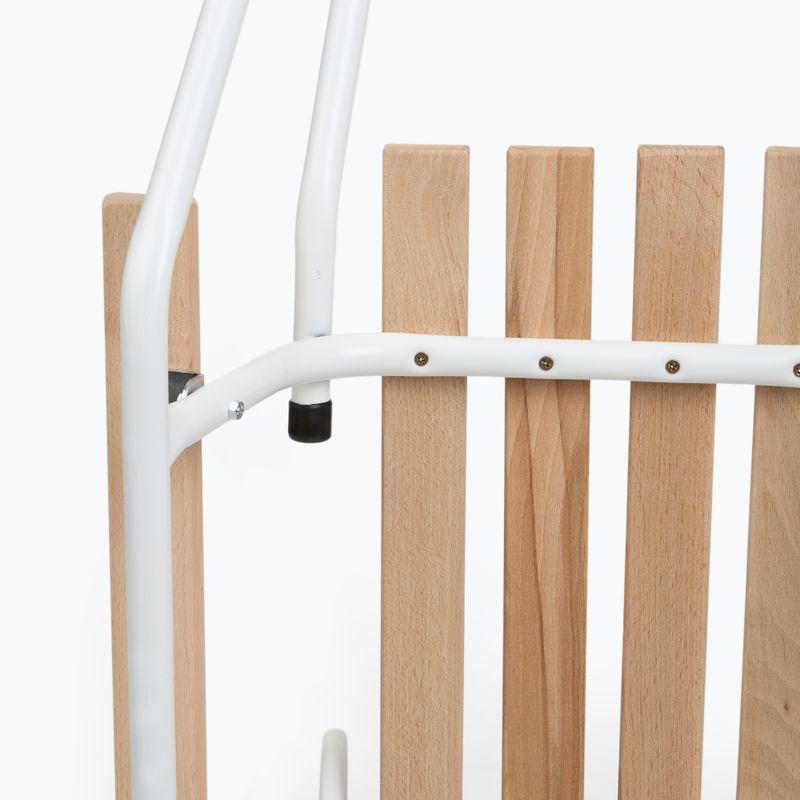 Sanie metalică HUMBAKA with backrest and footrests white 6