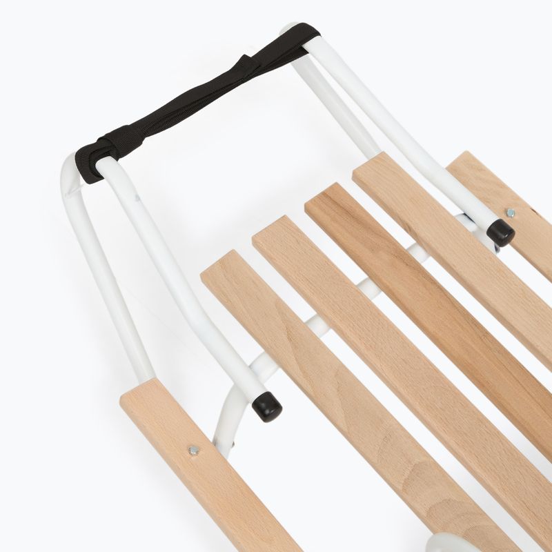 Sanie metalică HUMBAKA with backrest and footrests white 7