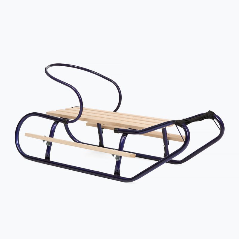 Sănii metalice HUMBAKA with backrest and footrests navy blue 2