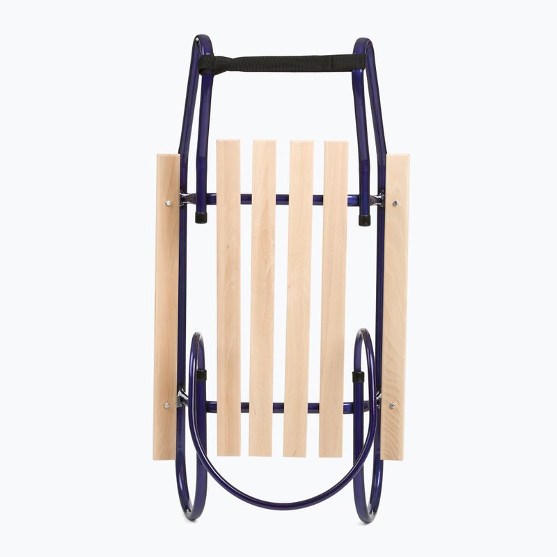 Sănii metalice HUMBAKA with backrest and footrests navy blue 4