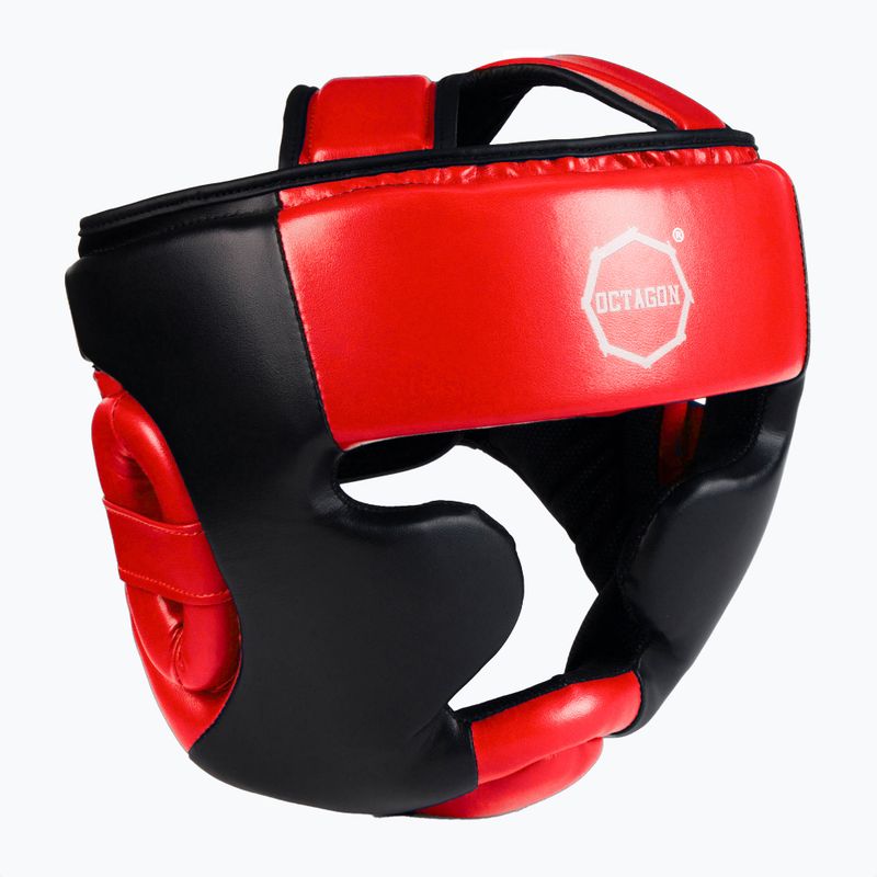 Octagon Cască de box roșu simplu