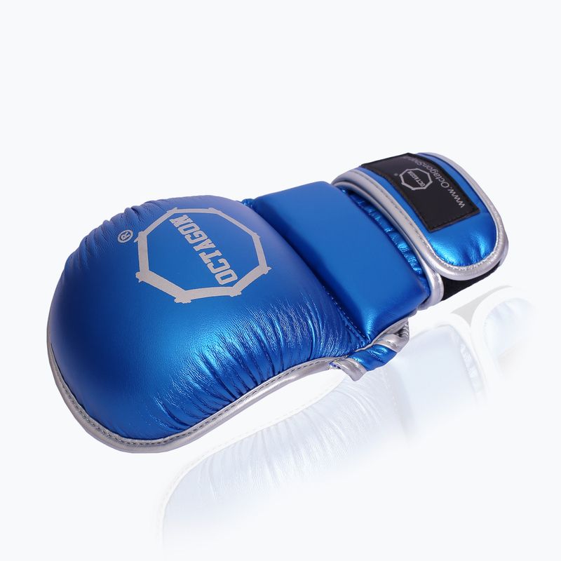 Mănuși de sparing Octagon Mettalic MMA blue 3