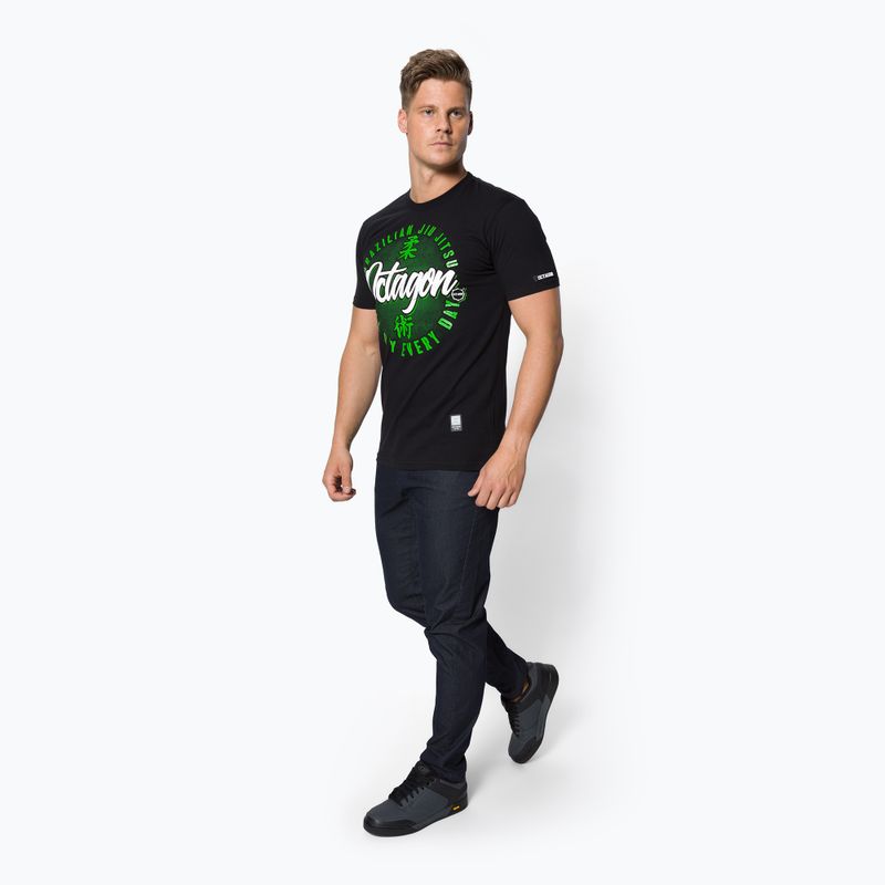 Bărbați Octagon Brazilian Jiu Jitsu t-shirt negru 2
