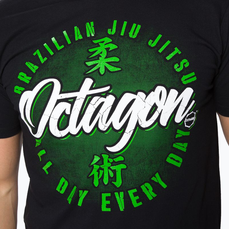 Bărbați Octagon Brazilian Jiu Jitsu t-shirt negru 4