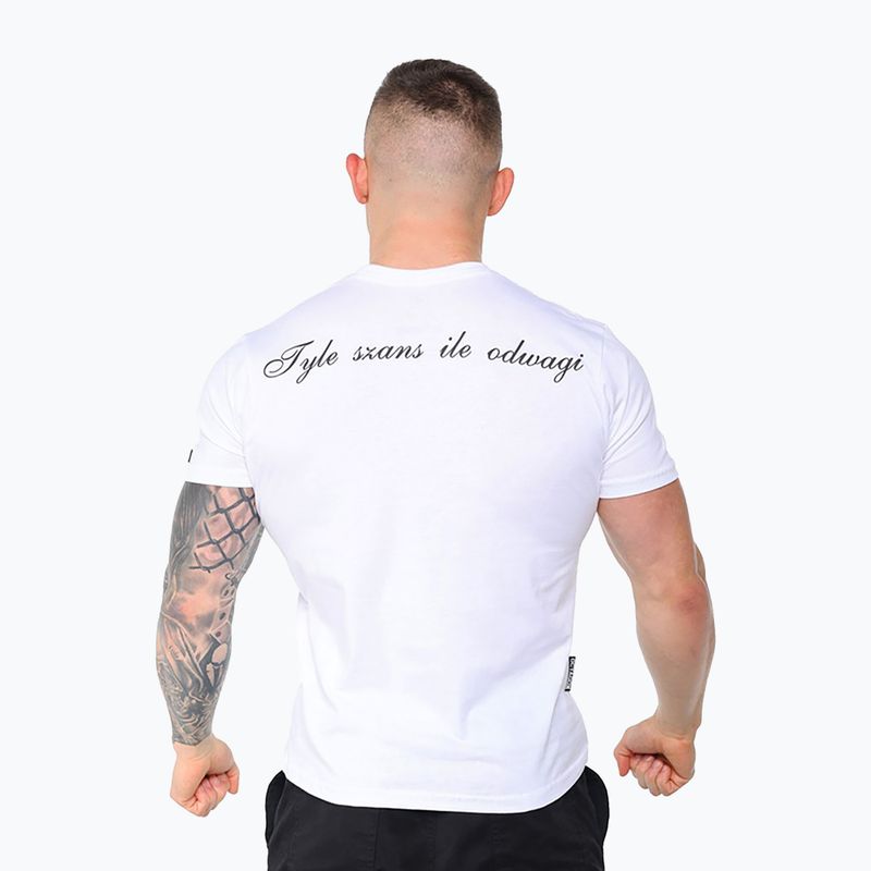 Tricou pentru bărbați Octagon Tyle Szans Ile Odwagi Logo white 2