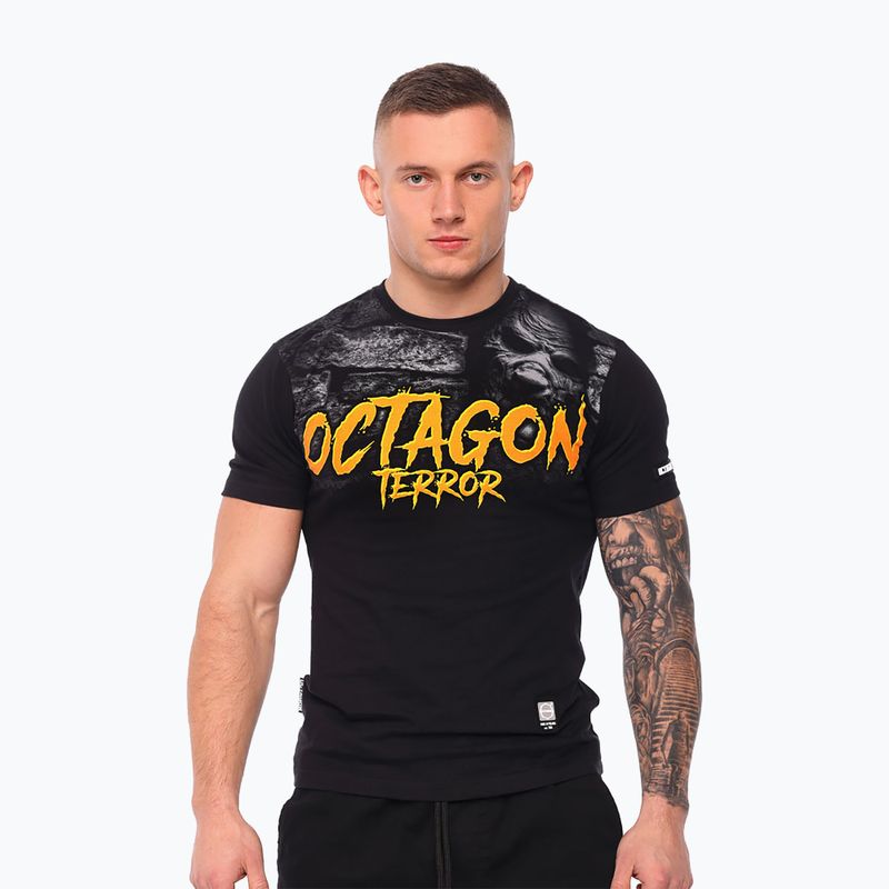 Tricou pentru bărbați Octagon Second Face black/multicolor