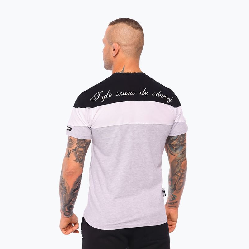 Tricou pentru bărbați Octagon As Many Chances As Courage black/white/grey 3
