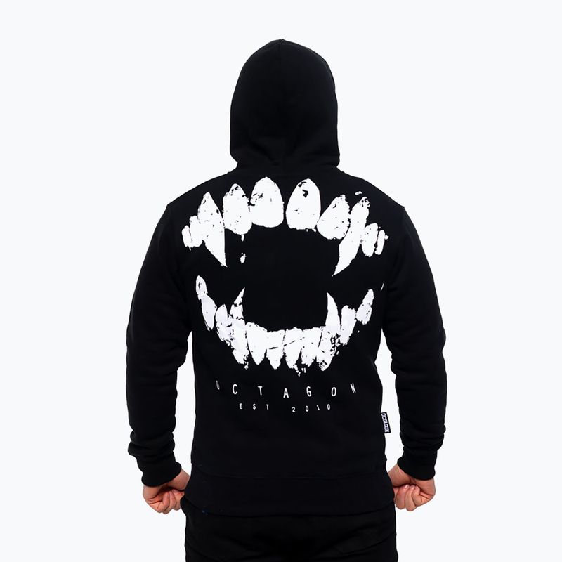 Hanorac cu glugă pentru bărbați Octagon Zęby black 2