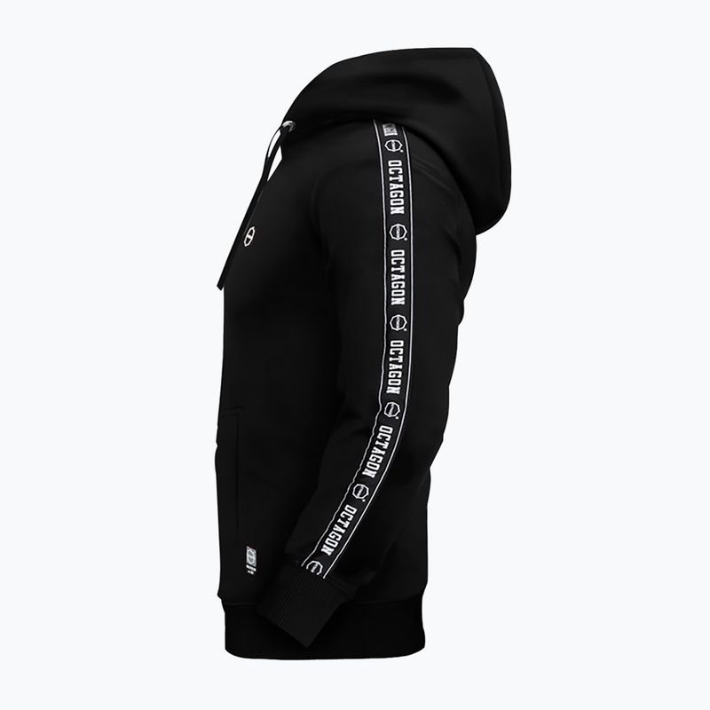 Hanorac cu glugă Octagon Stripe negru pentru bărbați 2