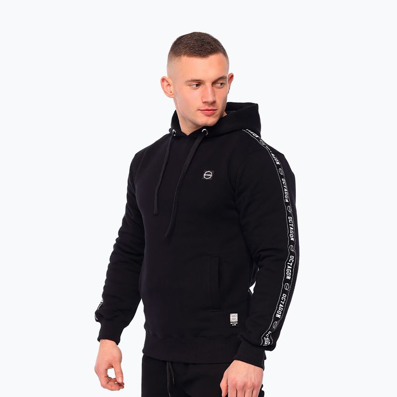 Hanorace pentru bărbați Octagon Stripe negru