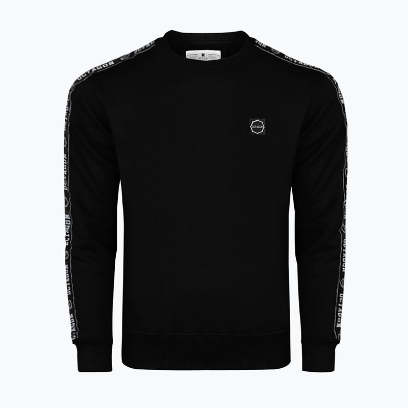 Hanorac cu glugă Octagon Stripe negru pentru bărbați