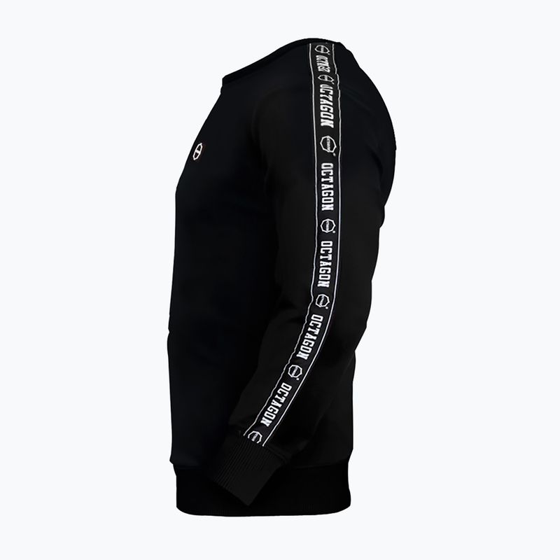 Hanorac cu glugă Octagon Stripe negru pentru bărbați 2