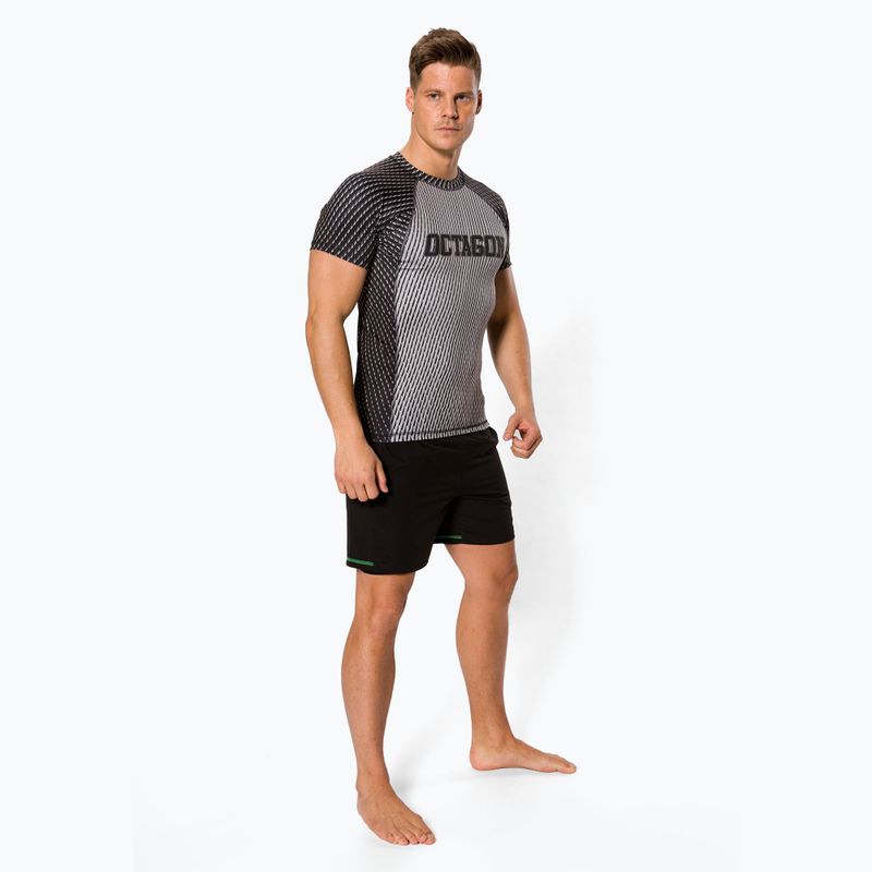 Octagon Enspace Rashguard pentru bărbați cu mânecă scurtă gri 2