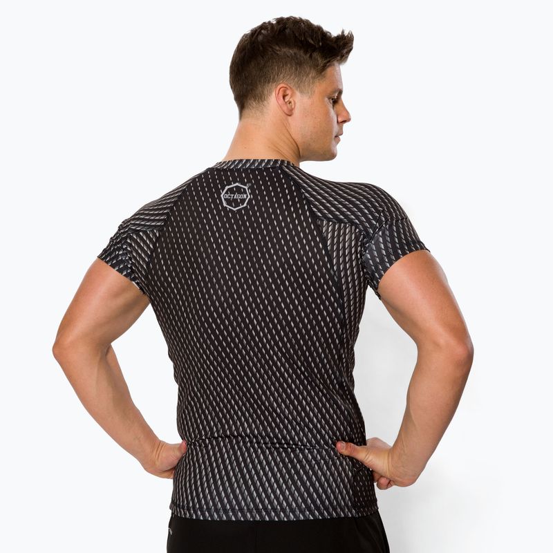 Octagon Enspace Rashguard pentru bărbați cu mânecă scurtă gri 3