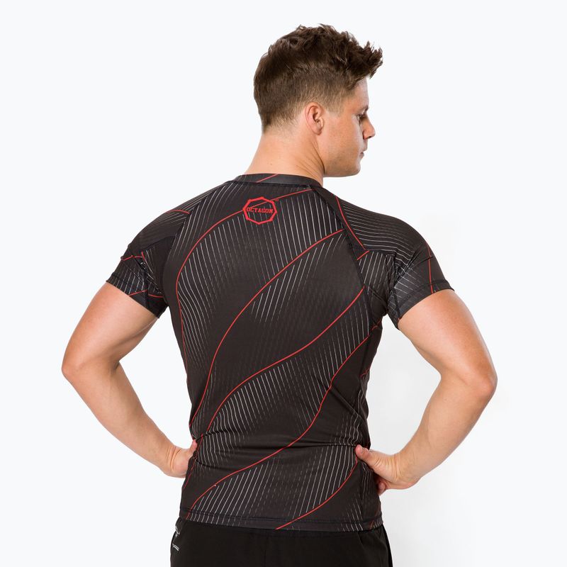 Octagon Voyager Rashguard roșu pentru bărbați 3