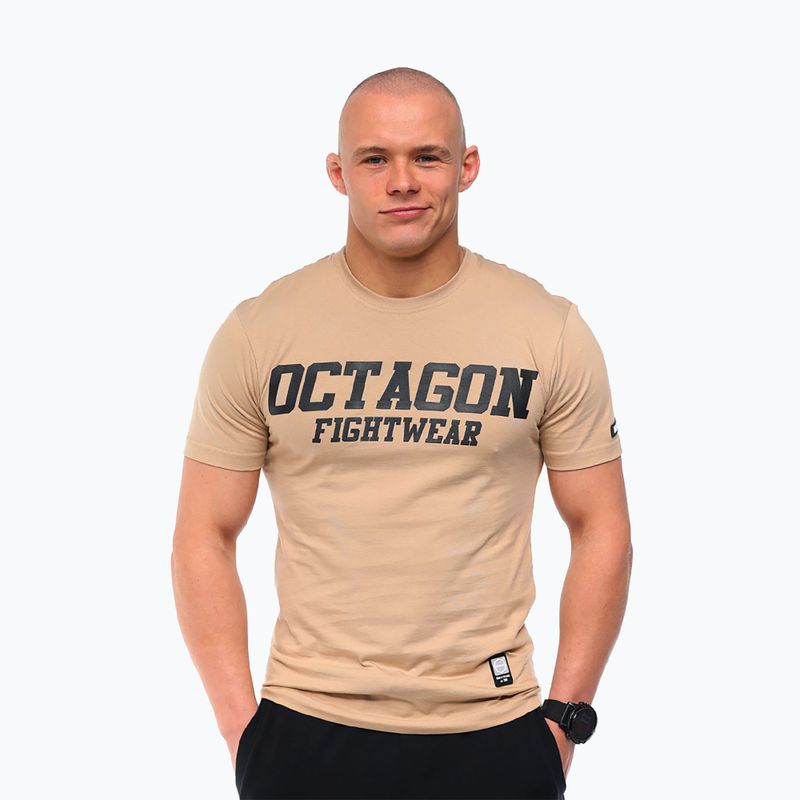 Tricou pentru bărbați Octagon FW Straight beige