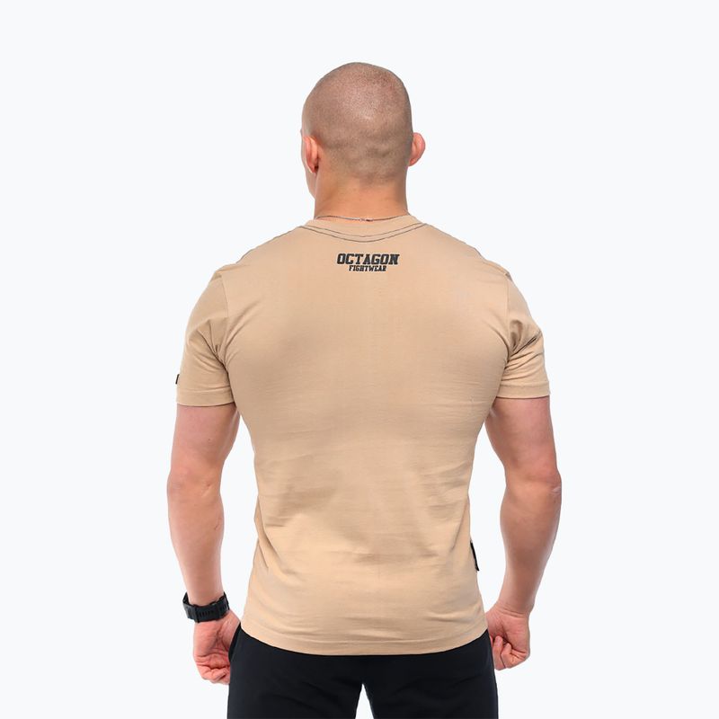 Tricou pentru bărbați Octagon FW Straight beige 2