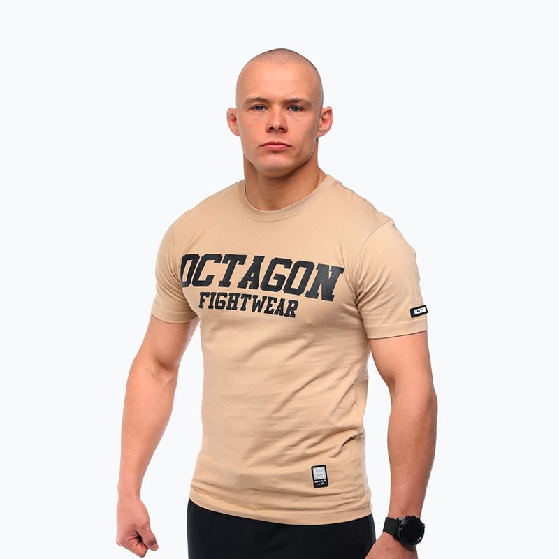 Tricou pentru bărbați Octagon FW Straight beige 3