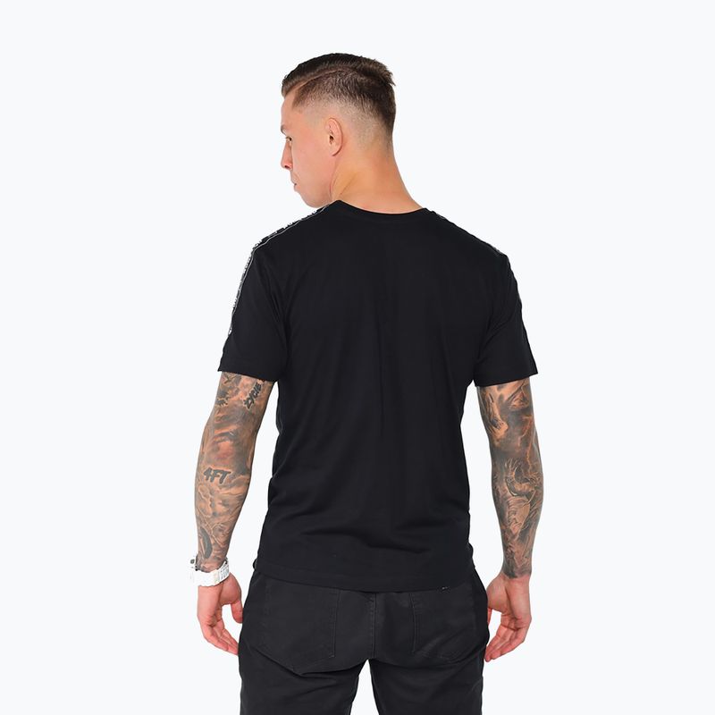 Tricou pentru bărbați Octagon Stripe black/white 2