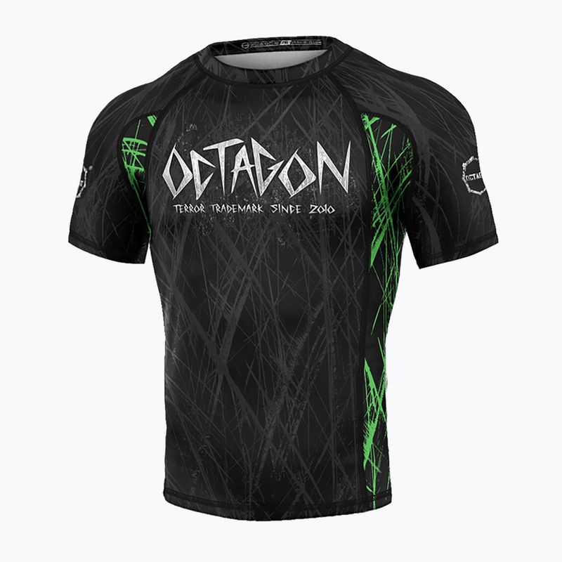 Bărbați Octagon Premium Spiderskull negru/multicolor Rashguard