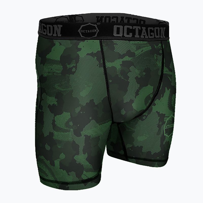 Pantaloni scurți de compresie pentru bărbați  Octagon Camo Forest khaki 3