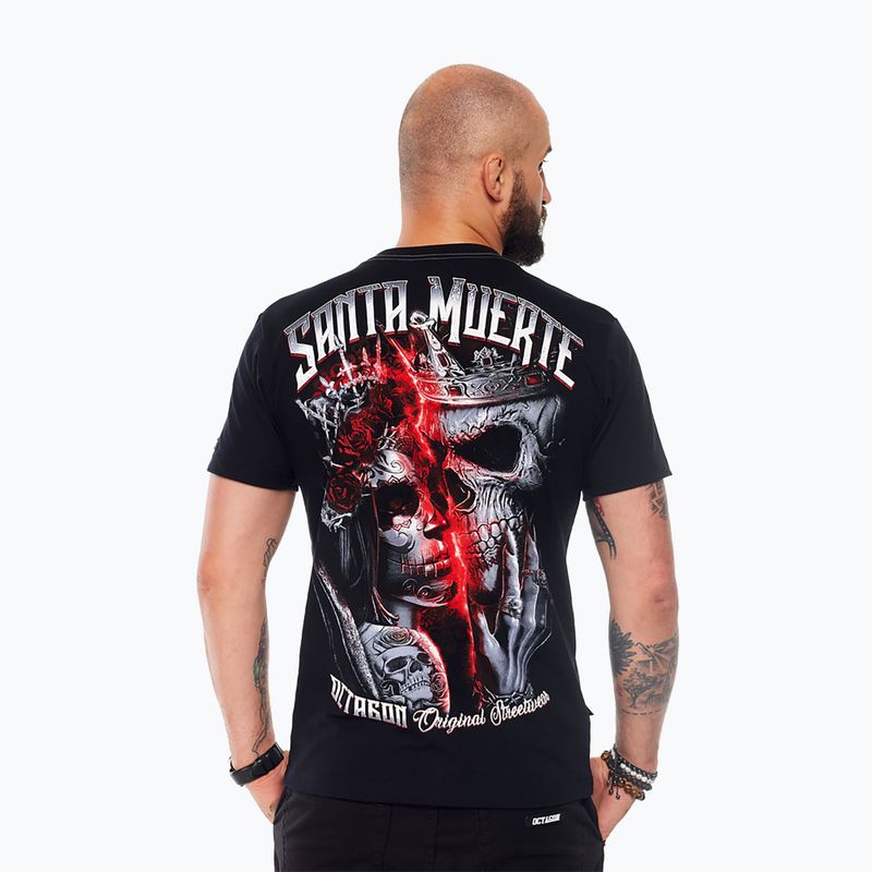 Tricou pentru bărbați Octagon Santa Muerte black/multicolor 2
