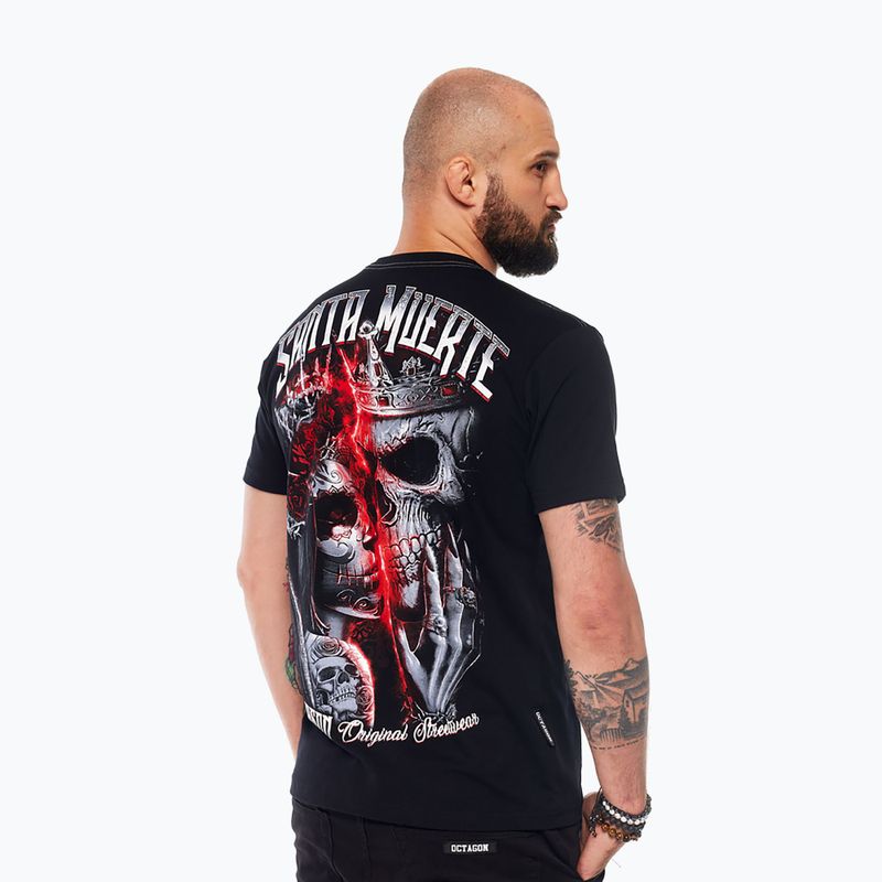 Tricou pentru bărbați Octagon Santa Muerte black/multicolor 4
