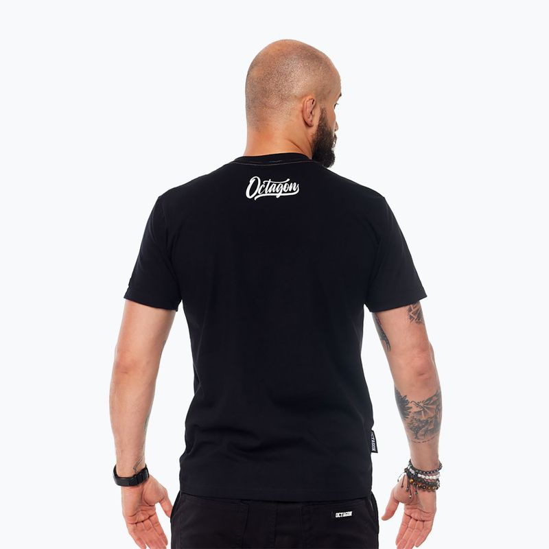 Tricou pentru bărbați Octagon Retro black 2
