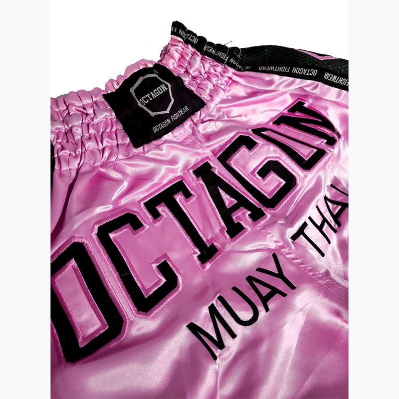 Pantaloni scurți de antrenament pentru bărbați Octagon Muay Thai pink 2