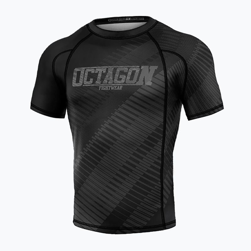 Rashguard pentru bărbați Octagon Blocks Premium black