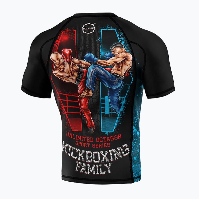 Octagon Premium Kickboxing Family bărbați rashguard negru/multicolor 2