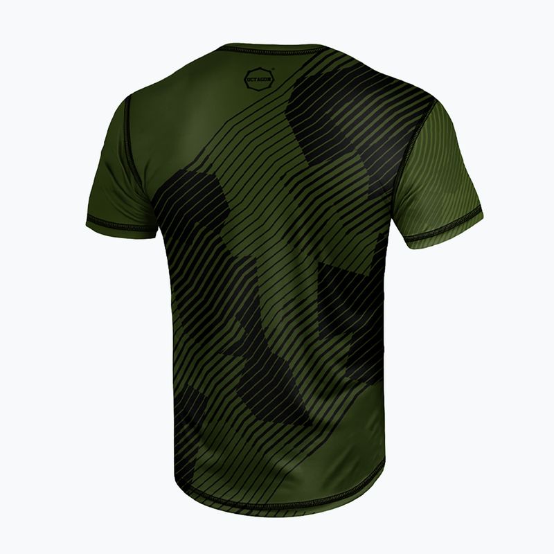 Tricou pentru bărbați Octagon Broken Line olive 2