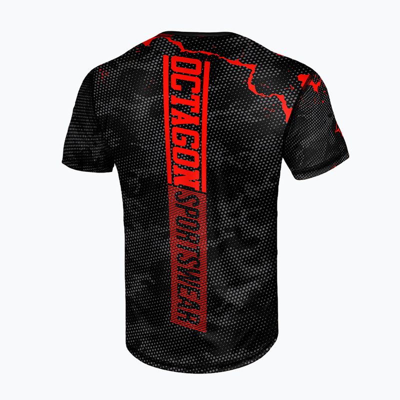Tricou de antrenament pentru bărbați Octagon Marble camo roșu 2