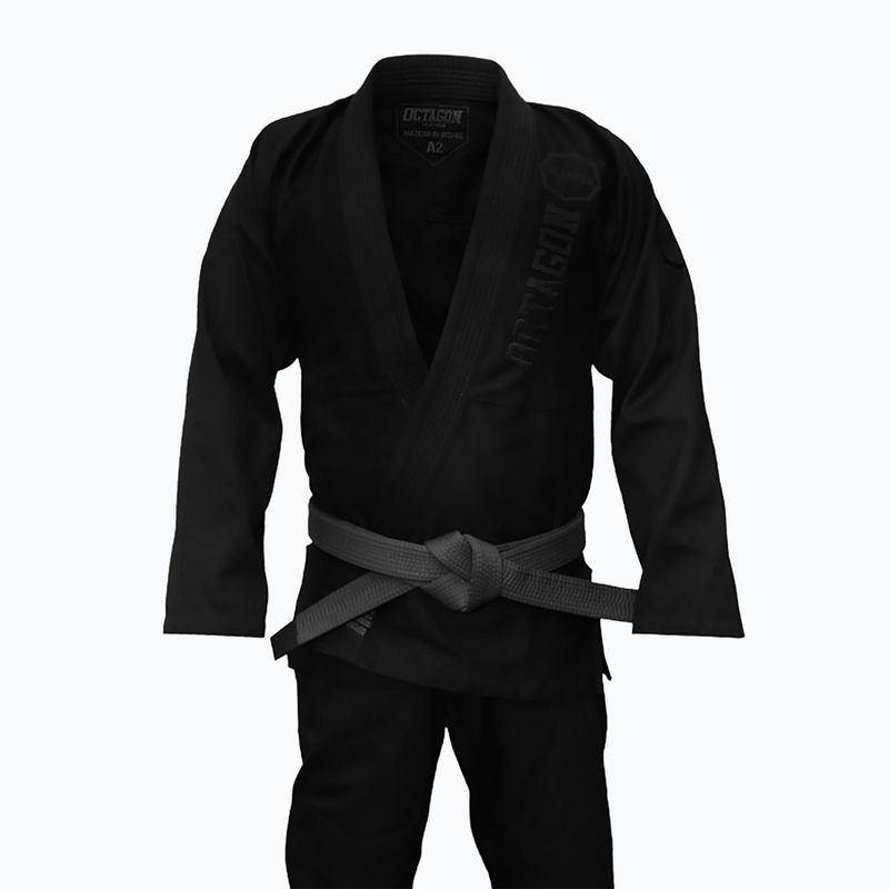 GI de jiu-jitsu brazilian pentru bărbați Octagon Caption black/black