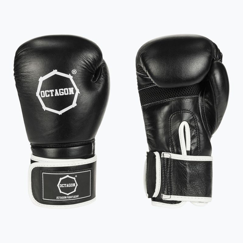 Mănuși de box Octagon Agat black/white 3