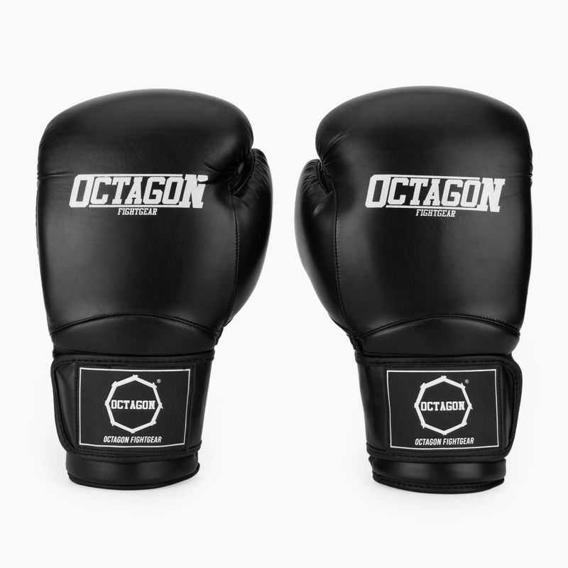 Mănuși de box Octagon Agat black/white 2