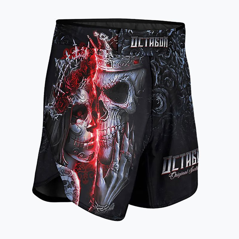 Pantaloni scurți de antrenament pentru bărbați Octagon Santa Muerte MMA black/multicolor 3