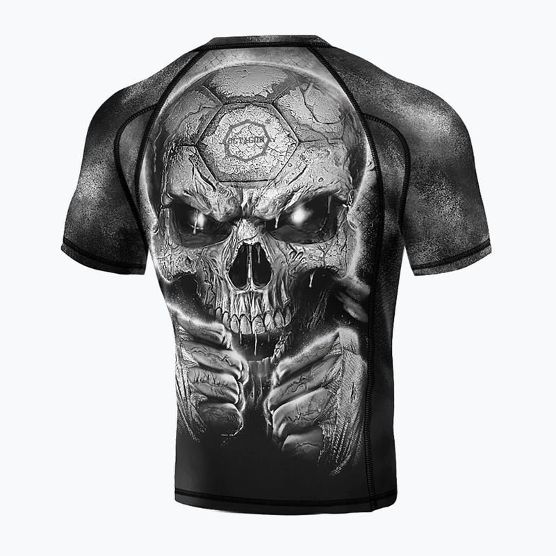 Rashguard pentru bărbați Octagon Premium Oldskull Fans negru/multicolor 2