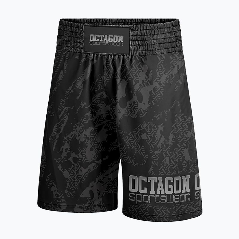 Pantaloni scurți de box pentru bărbați Octagon Geo Grunge black