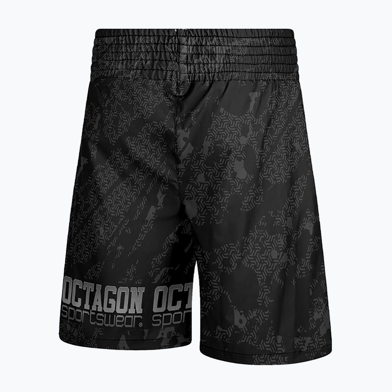 Pantaloni scurți de box pentru bărbați Octagon Geo Grunge black 2
