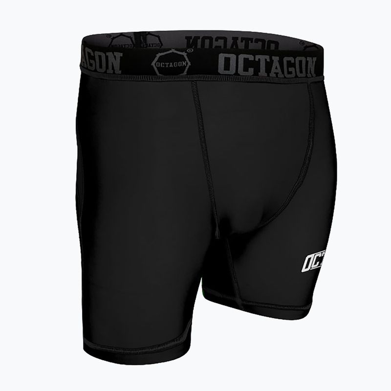 Pantaloni scurți de compresie pentru bărbați  Octagon Fight Wear black/white 3