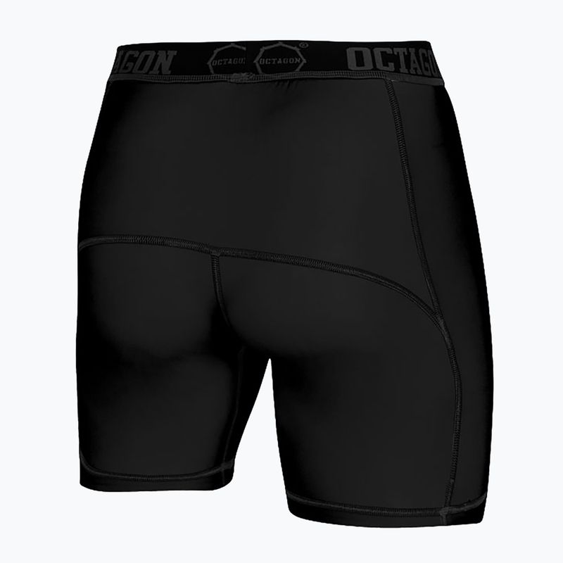 Pantaloni scurți de compresie pentru bărbați  Octagon Logo black/white 2
