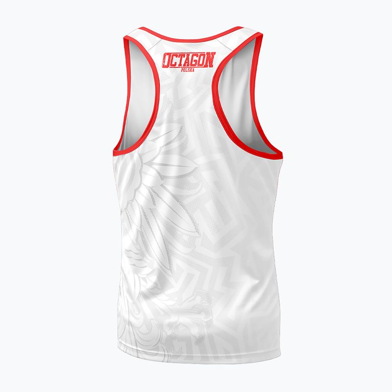 Tank top bărbătesc Octagon Biało-Czerwony white 2