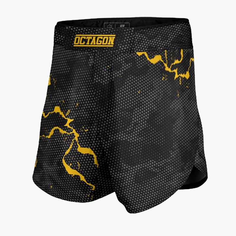 Pantaloni scurți de antrenament pentru bărbați Octagon Marble Camo MMA camo yellow 3