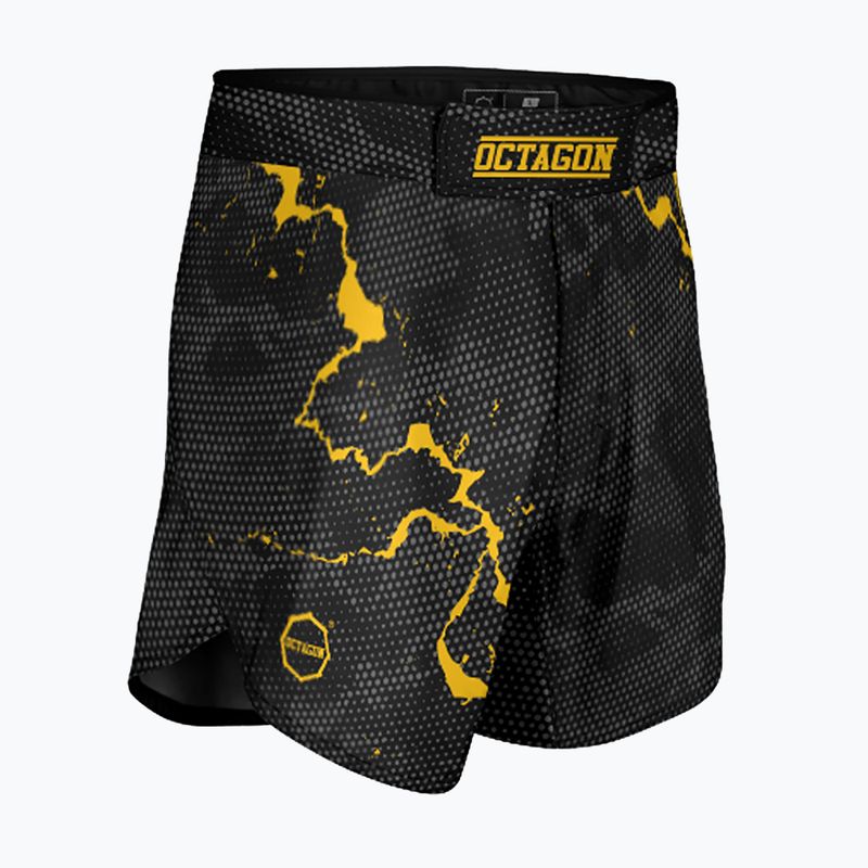 Pantaloni scurți de antrenament pentru bărbați Octagon Marble Camo MMA camo yellow 4