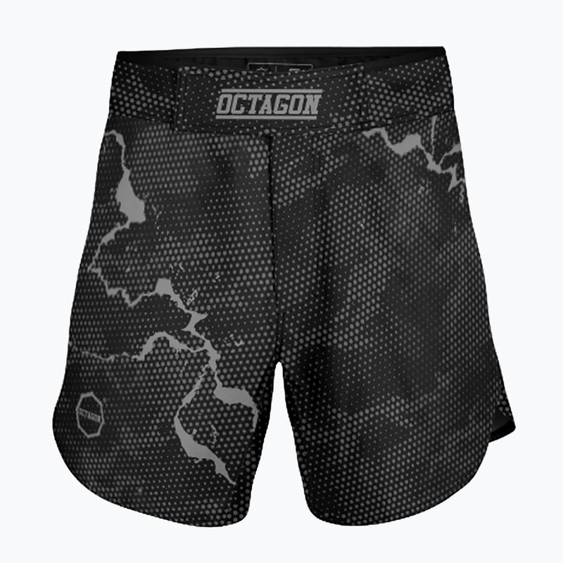 Pantaloni scurți de antrenament pentru bărbați Octagon Marble Camo MMA camo grey