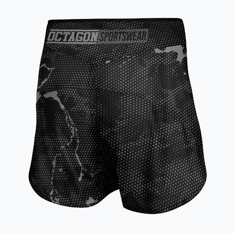Pantaloni scurți de antrenament pentru bărbați Octagon Marble Camo MMA camo grey 2