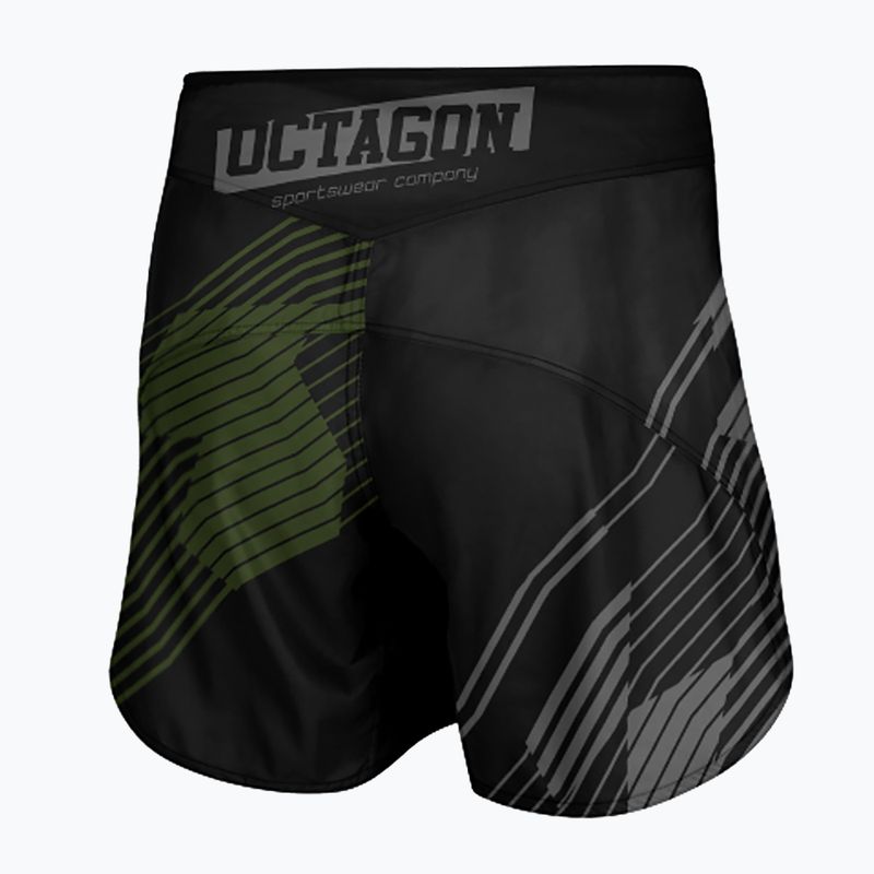 Pantaloni scurți de antrenament pentru bărbați Octagon Broken Line MMA black 2