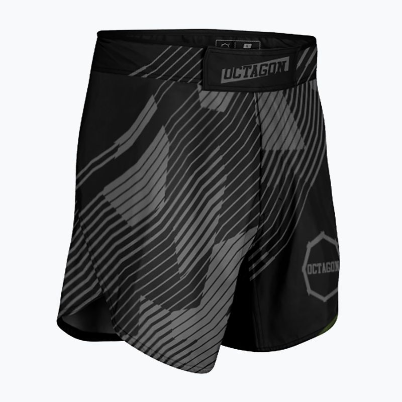 Pantaloni scurți de antrenament pentru bărbați Octagon Broken Line MMA black 3