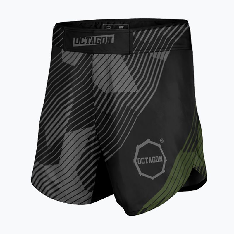 Pantaloni scurți de antrenament pentru bărbați Octagon Broken Line MMA black 4